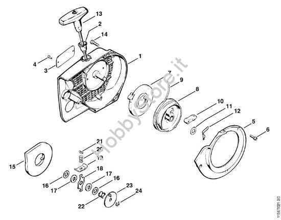 Dispositivo di avviamento Motoseghe a benzina (MS) 045 AV della marca STIHL