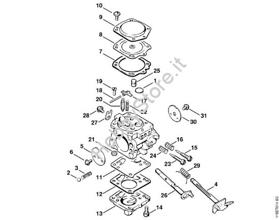 Carburatore Motoseghe a benzina (MS) 045 AVE della marca STIHL