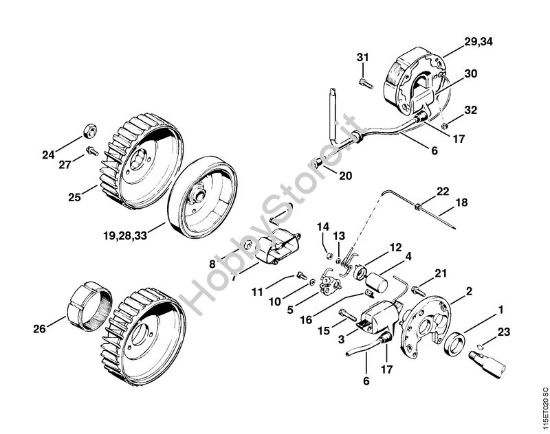 Impianto di accesione Motoseghe a benzina (MS) 045 AVEQ della marca STIHL
