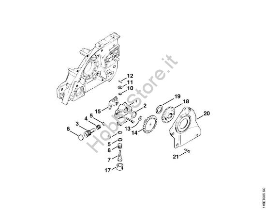 Pompa olio Motoseghe a benzina (MS) 045 AVSEQ della marca STIHL