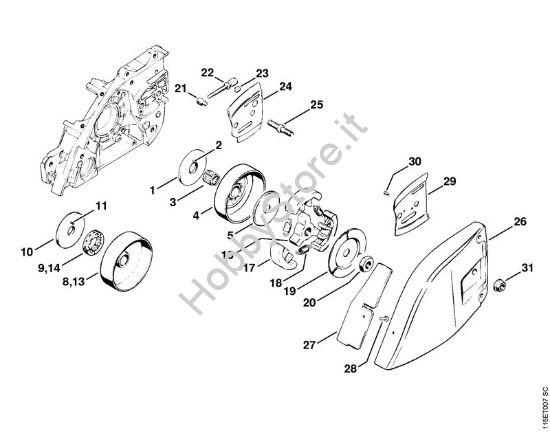 rocchetta catena, dispositivo tendicatena Motoseghe a benzina (MS) 045 AVSEQ della marca STIHL