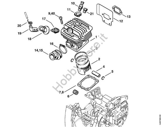 Cilindro Motoseghe a benzina (MS) 046 Magnum BR della marca STIHL