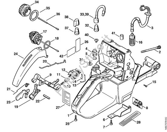 Corpo serbatoio Motoseghe a benzina (MS) 046 W della marca STIHL