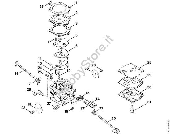 Carburatore Motoseghe a benzina (MS) 048 AVE della marca STIHL