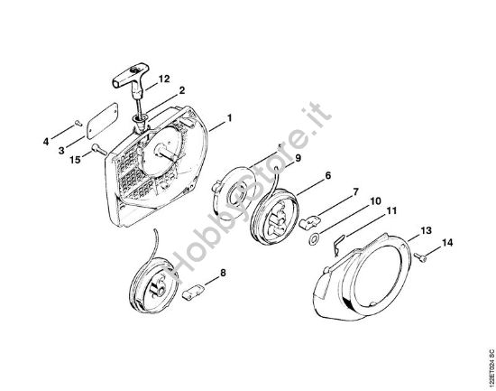 Dispositivo di avviamento Motoseghe a benzina (MS) 048 AVE della marca STIHL