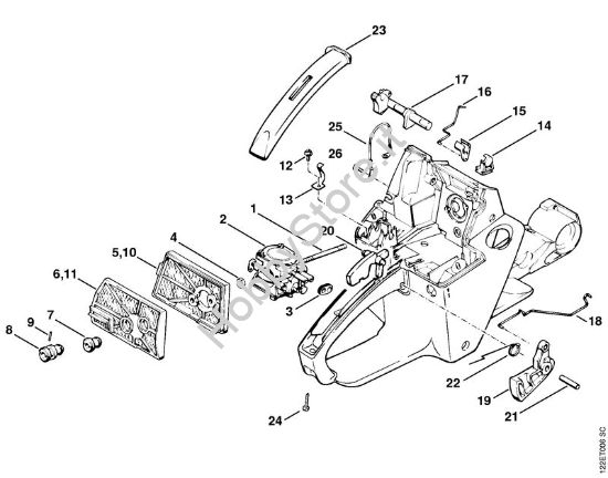 Filtro aria Motoseghe a benzina (MS) 048 W della marca STIHL