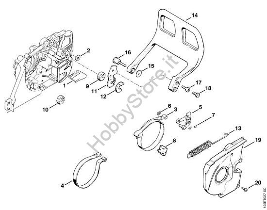 Freno catena automatico Motoseghe a benzina (MS) 048 W della marca STIHL