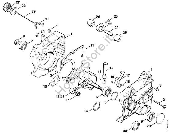 Carter albero a gomito Motoseghe a benzina (MS) 051 della marca STIHL
