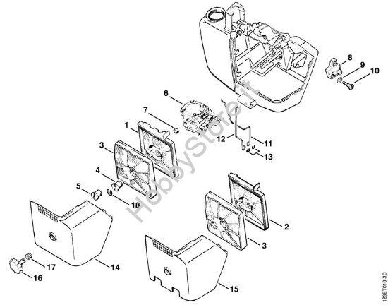 Filtro aria Motoseghe a benzina (MS) 056 della marca STIHL