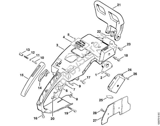 Manico a telaio Motoseghe a benzina (MS) 056 della marca STIHL