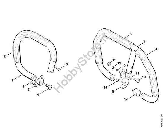 Manico tubolare Motoseghe a benzina (MS) 056 S della marca STIHL