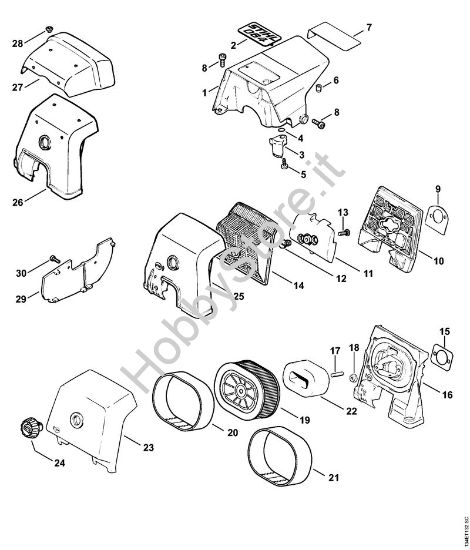 Cappottatura, filtro aria Motoseghe a benzina (MS) 064 W della marca STIHL