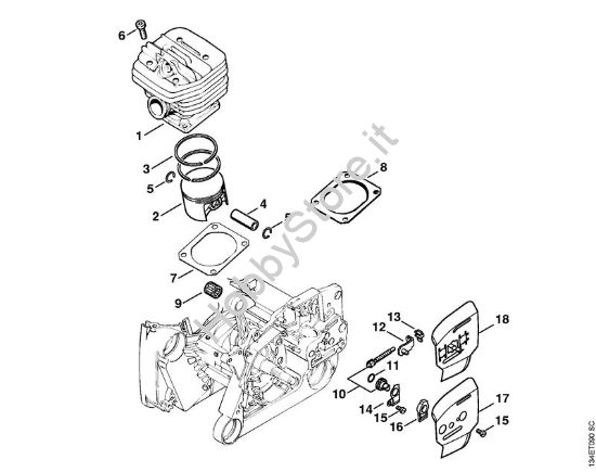 Cilindro Motoseghe a benzina (MS) 064 W della marca STIHL