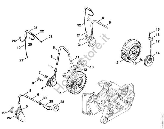 Impianto di accesione Motoseghe a benzina (MS) 064 W della marca STIHL