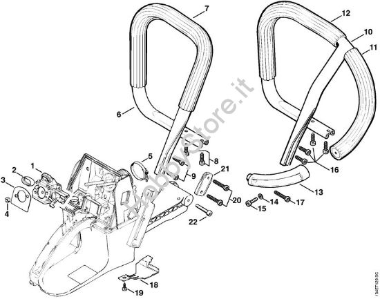 Manico tubolare Motoseghe a benzina (MS) 064 W della marca STIHL
