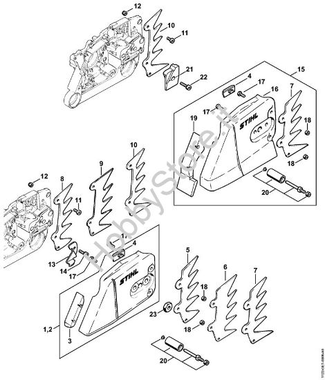Coperchio rocchetto catena Motoseghe a benzina (MS) 066 M della marca STIHL