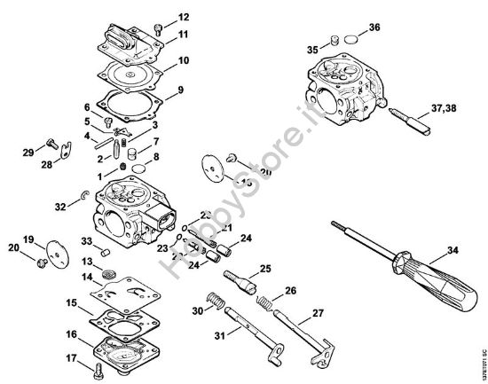 Carburatore WJ-69 Motoseghe a benzina (MS) 066 MR della marca STIHL