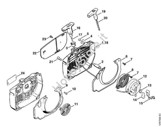 Dispositivo di avviamento Motoseghe a benzina (MS) 066 MR della marca STIHL