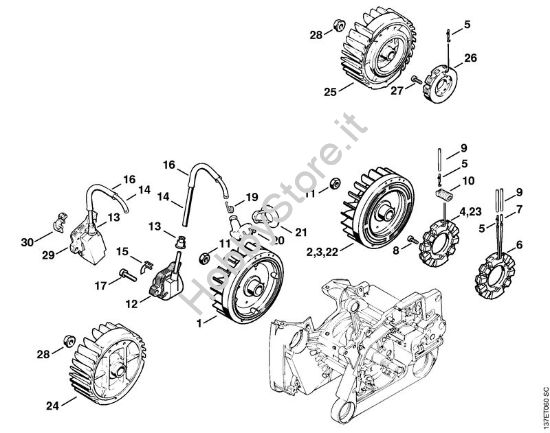 Impianto di accesione Motoseghe a benzina (MS) 066 W della marca STIHL
