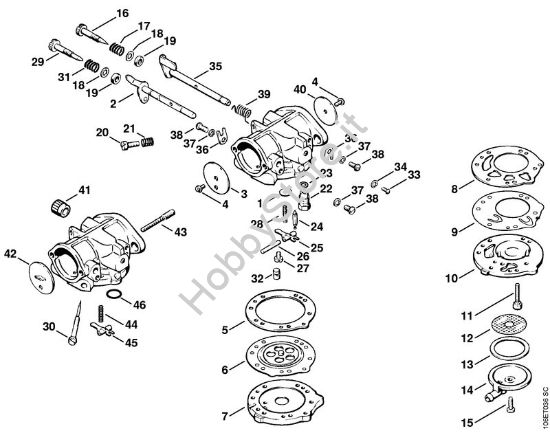 Carburatore HL-324 Motoseghe a benzina (MS) 070 della marca STIHL