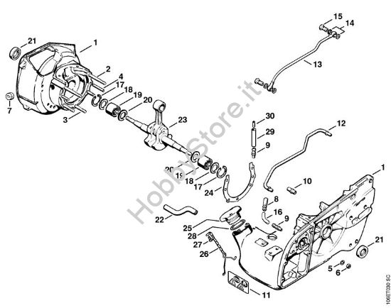 Carter albero a gomito Motoseghe a benzina (MS) 070 della marca STIHL