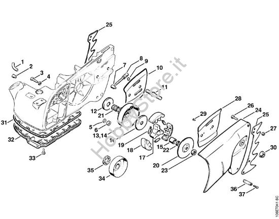 Frizione, rocchetto catena Motoseghe a benzina (MS) 070 della marca STIHL