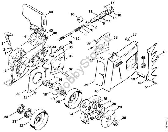 Pompa olio, frizione Motoseghe a benzina (MS) 075 AVE della marca STIHL
