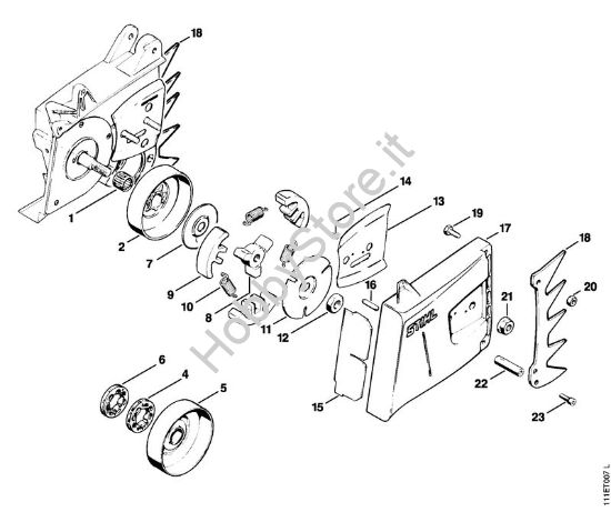 Frizione, coperchio rocchetto catena Motoseghe a benzina (MS) 076 S della marca STIHL