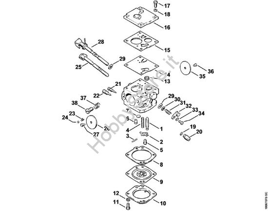 Carburatore IVH8 Brosol  ‡¥ X 27 526 677 Motoseghe a benzina (MS) 08 SE della marca STIHL