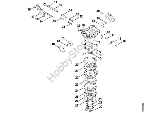 Carburatore LA-S8 Motoseghe a benzina (MS) 08 SE della marca STIHL