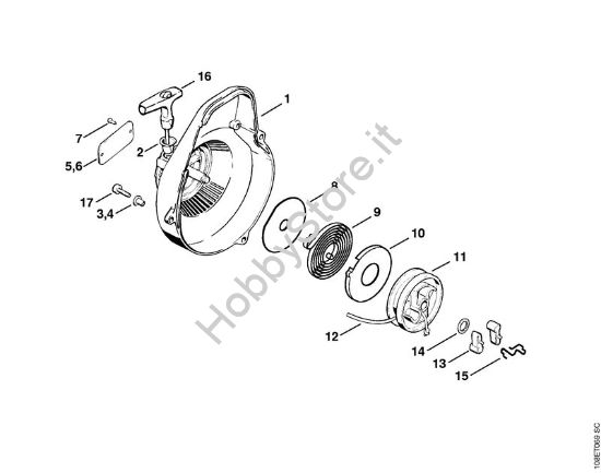 Dispositivo di avviamento Motoseghe a benzina (MS) 08 SE della marca STIHL
