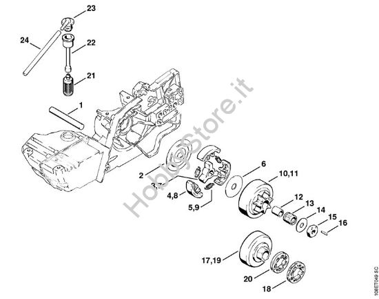 Frizione Motoseghe a benzina (MS) 08 SEQ della marca STIHL