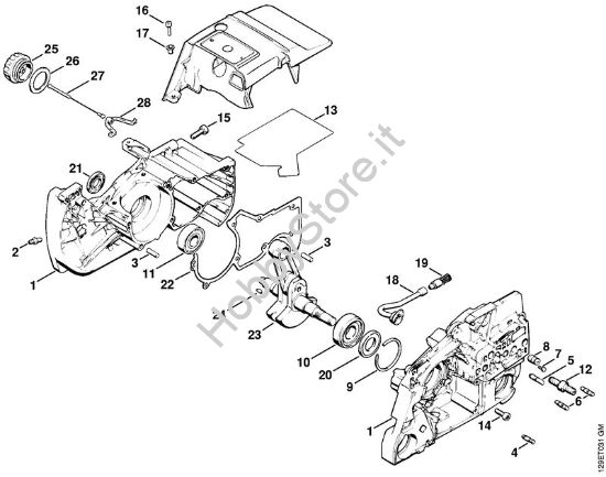 Carter albero a gomito Motoseghe a benzina (MS) 084 R della marca STIHL