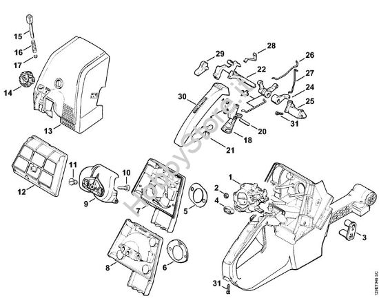 Filtro aria Motoseghe a benzina (MS) 084 R della marca STIHL