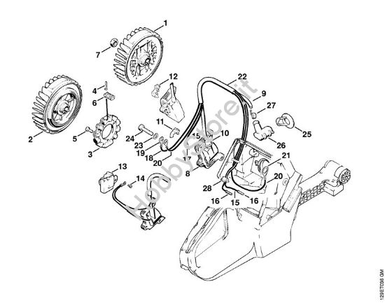 Impianto di accesione Motoseghe a benzina (MS) 084 W della marca STIHL
