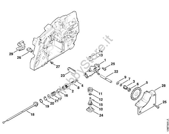 Pompa olio Motoseghe a benzina (MS) 084 W della marca STIHL