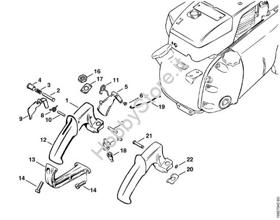 Impugnatura Motoseghe a benzina (MS) 090 G della marca STIHL