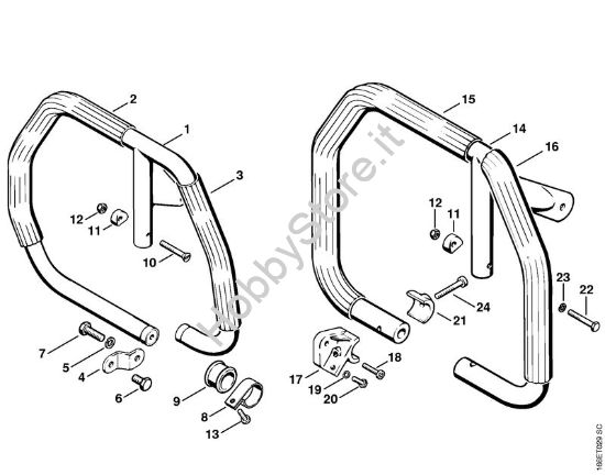 Impugnatura circolare Motoseghe a benzina (MS) 090 G della marca STIHL