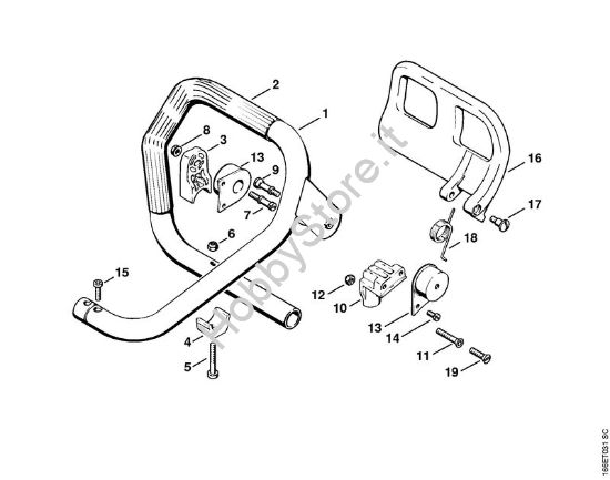 Manico tubolare Motoseghe a benzina (MS) 090 G della marca STIHL