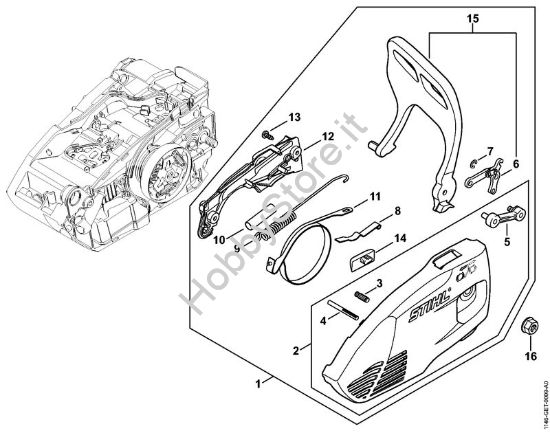 Coperchio rocchetto catena Motoseghe a benzina (MS) MS 150 C-E della marca STIHL