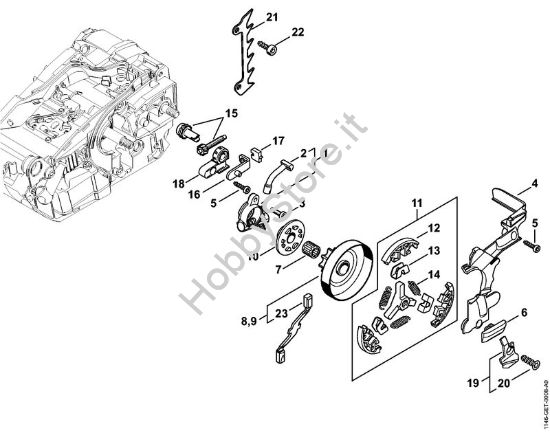 Pompa olio, frizione Motoseghe a benzina (MS) MS 150 C-E della marca STIHL