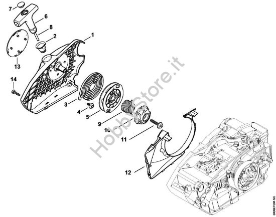 Dispositivo di avviamento Motoseghe a benzina (MS) MS 150 TC-E della marca STIHL