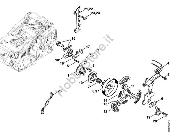 Pompa olio, frizione Motoseghe a benzina (MS) MS 150 TC-E della marca STIHL