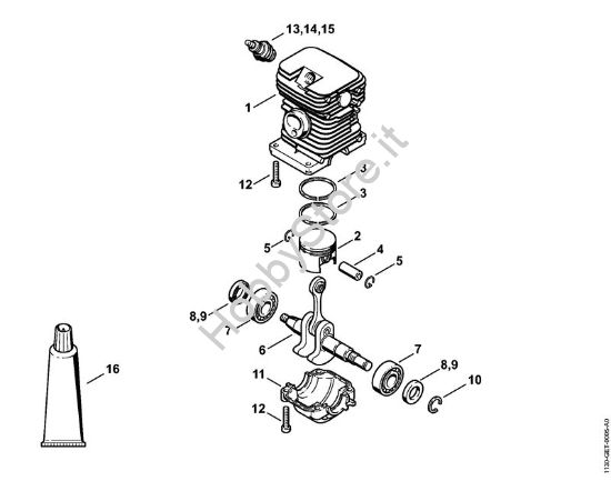 Cilindro Motoseghe a benzina (MS) MS 170 della marca STIHL