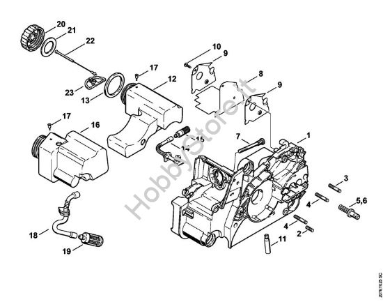 Carcassa motore Motoseghe a benzina (MS) MS 170 2-MIX della marca STIHL
