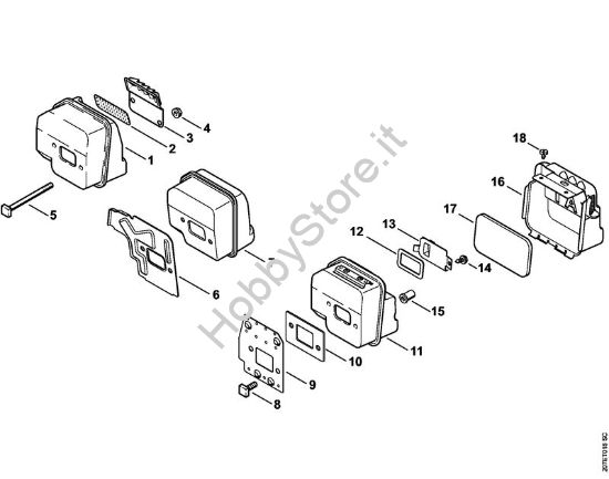 Silenziatore Motoseghe a benzina (MS) MS 170 2-MIX della marca STIHL