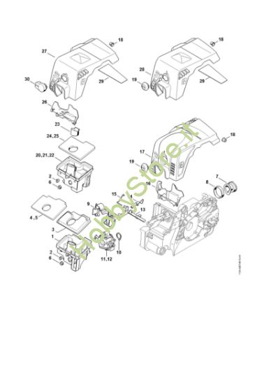 Picture of Filtro aria, cappottatura MS 170 C-E D
