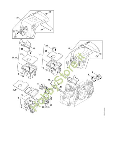 Picture of Filtro aria, cappottatura MS 180 C-B