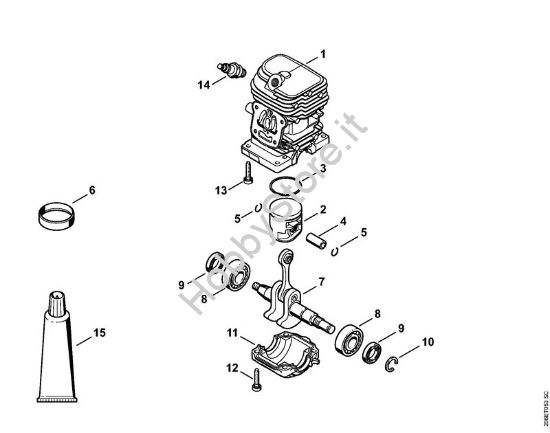 Cilindro 2-MIX Motoseghe a benzina (MS) MS 180 C-BE 2-MIX della marca STIHL