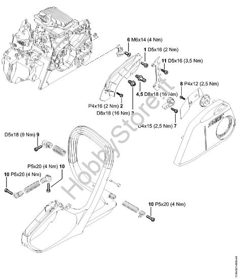 Coppie di serraggio Motoseghe a benzina (MS) MS 181 della marca STIHL